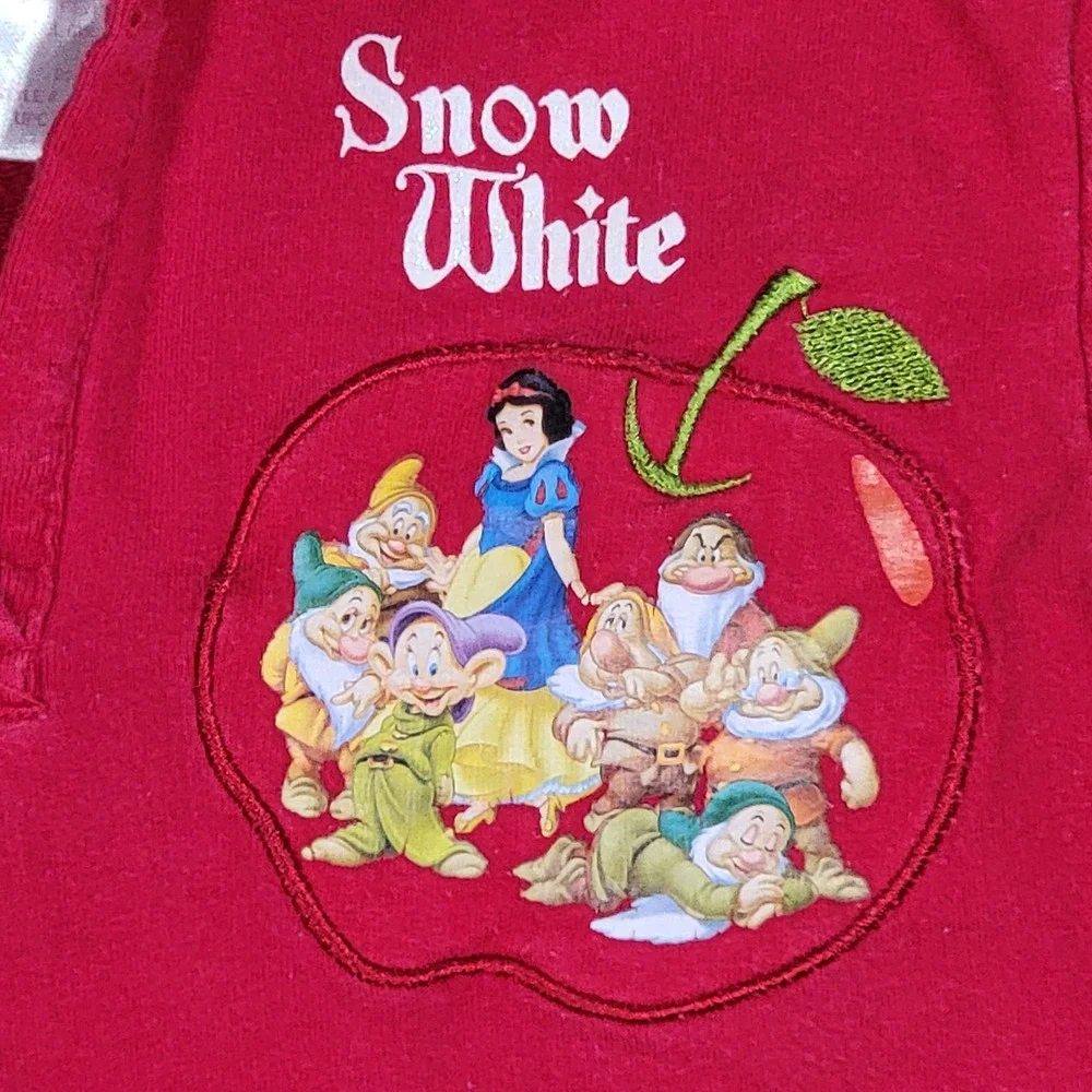 Disney Snow White Dress Girls Sz 6/6X Red Fleece Hood Pocket‎ Long Sleeve Casual